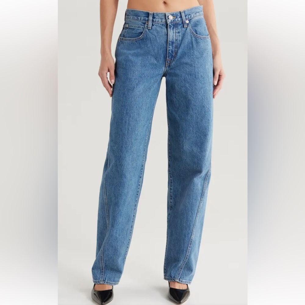 Slvrlake Tess Long Jean Size 25 Color Satisfaction. Low Rise with a wide leg. - Picture 2 of 8